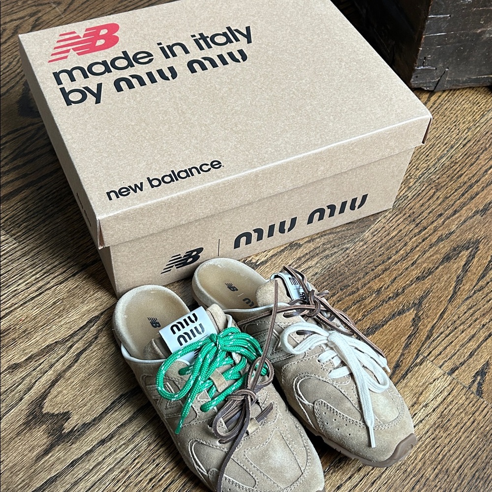 New Balance X Miu Miu 530 SL faded suede mules - Picture 4 of 16